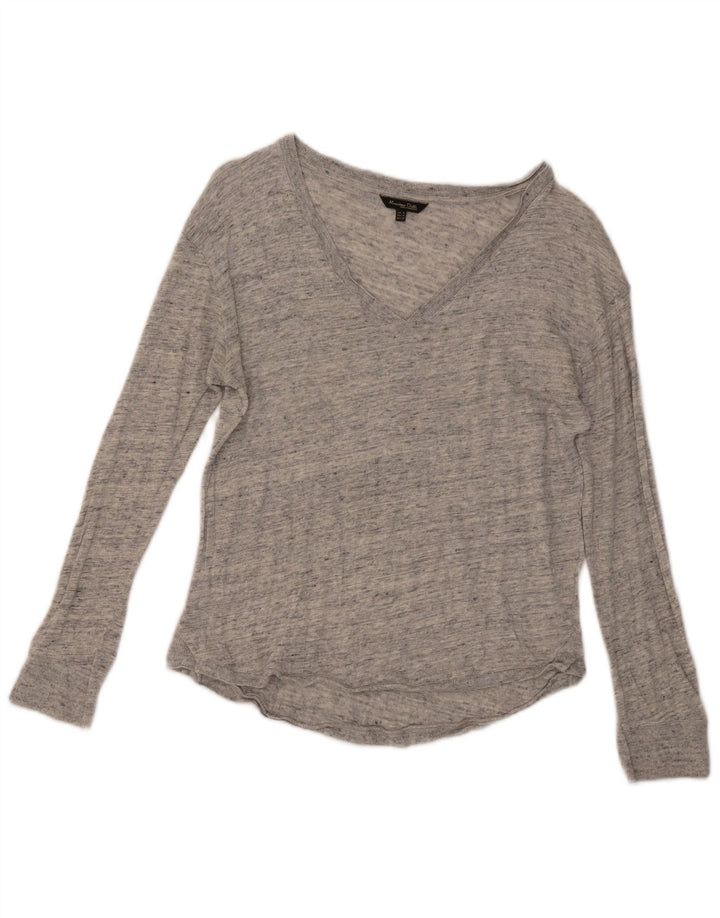 Maglia da donna a maniche lunghe Massimo Dutti UK 12 Grigio medio chiazzato