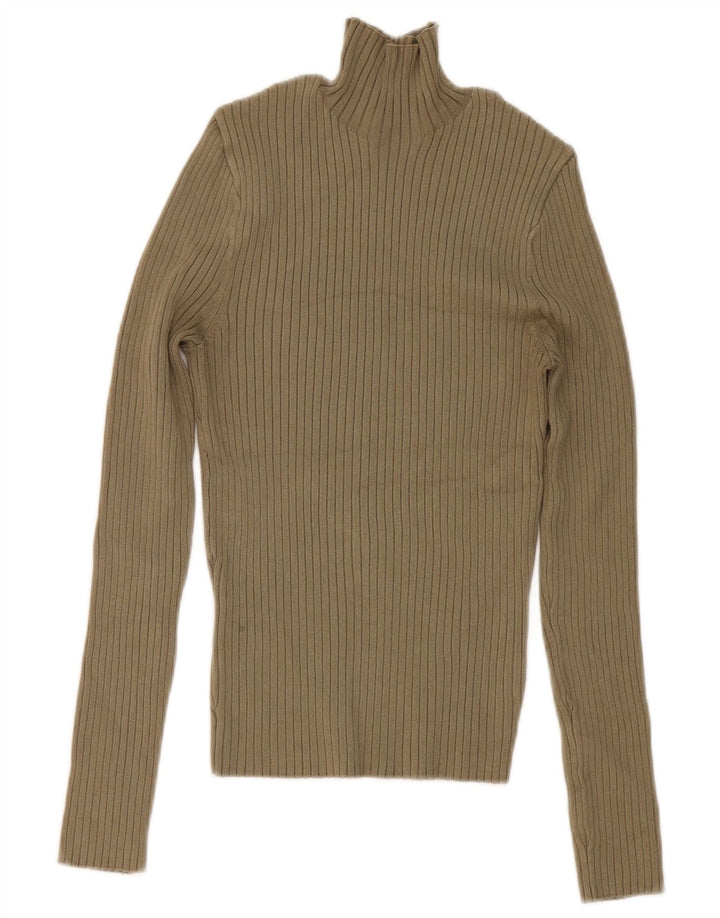 Top Zara da donna a maniche lunghe UK 12 medio in viscosa kaki