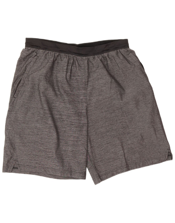 Pantaloncini sportivi da uomo Adidas XL Sport in poliestere screziato grigio