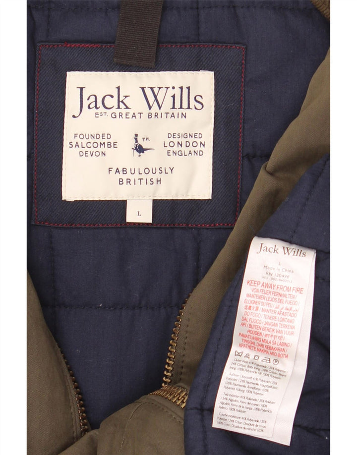 Giubbotto bomber da uomo Jack Wills UK 40 Large Khaki Poliammide