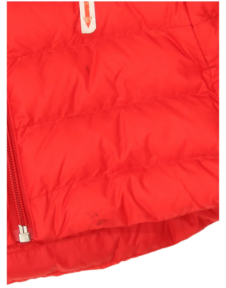 Giacca imbottita con cappuccio da donna Adidas UK 8 Small rossa in poliammide