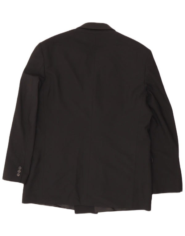 Giacca blazer doppiopetto da uomo Marks & Spencer UK 42 grande nera