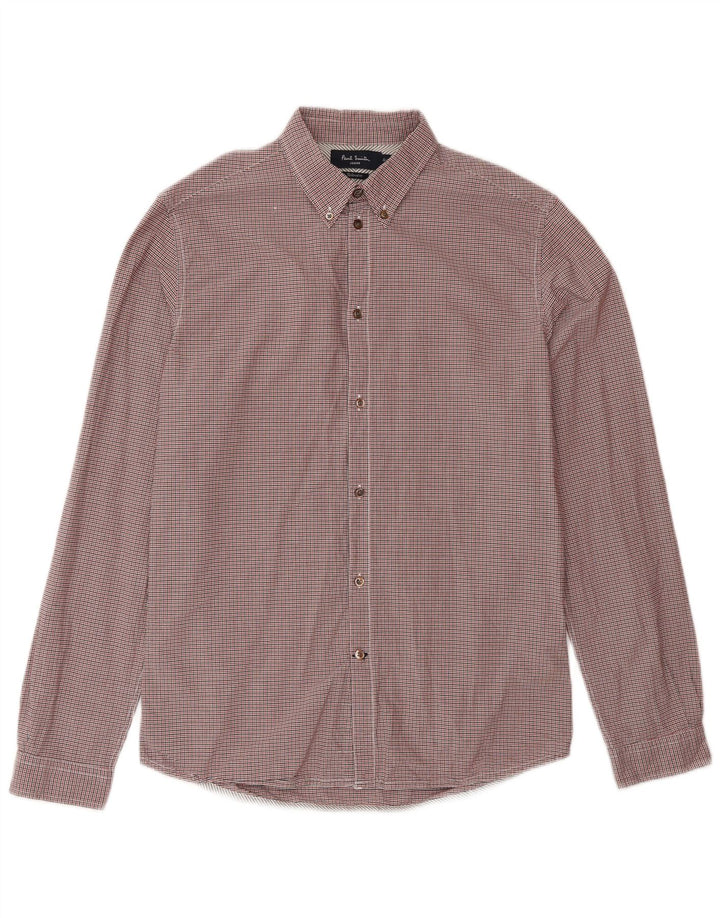 Camicia da uomo su misura Paul Smith, in cotone a quadri rossi piccoli