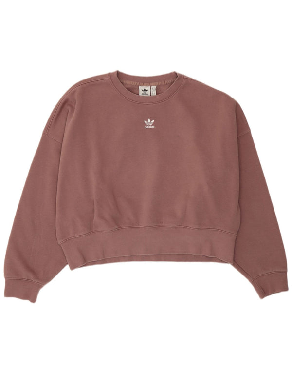 Felpa oversize da donna Adidas UK 12 cotone viola medio