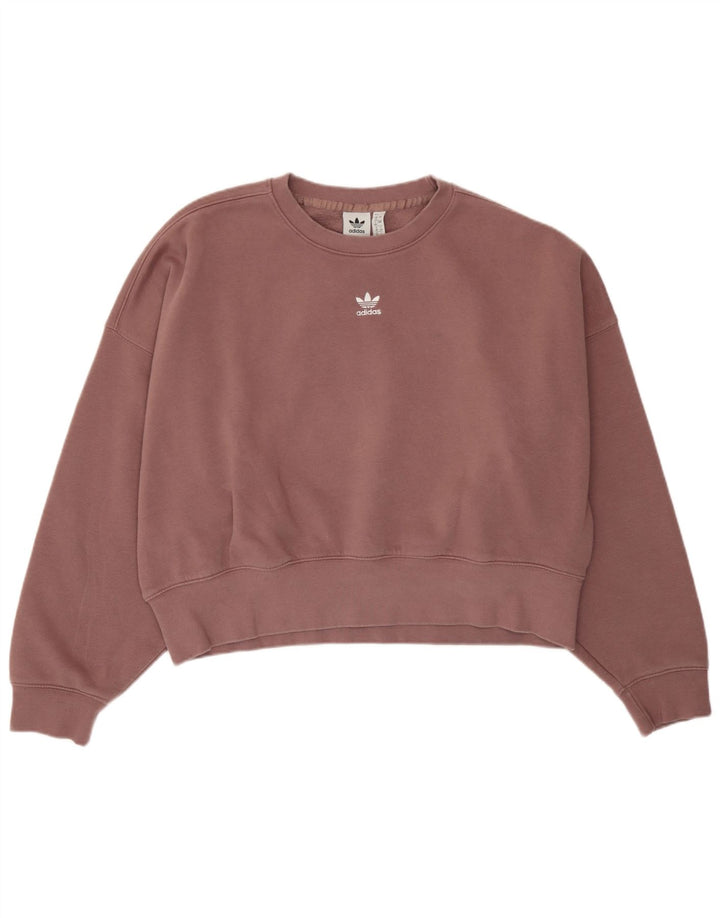 Felpa oversize da donna Adidas UK 12 cotone viola medio