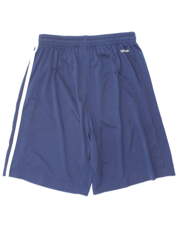 Pantaloncini sportivi Adidas Aeroready da ragazzo 13-14 anni in poliestere blu navy
