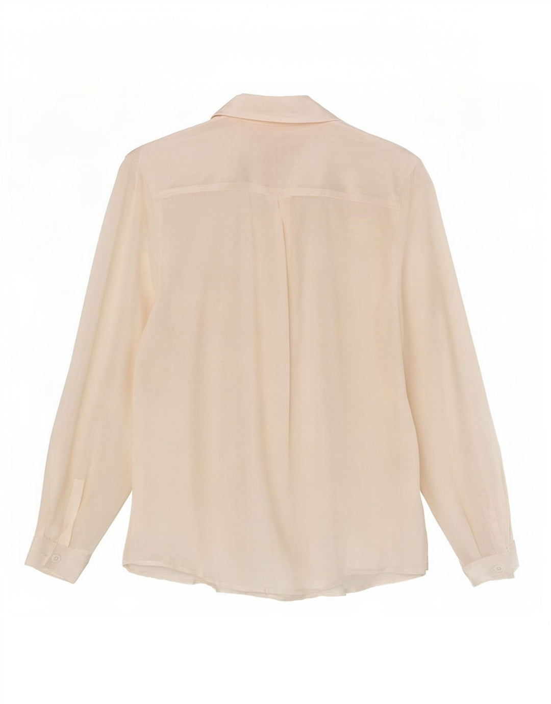 Camicetta camicia vintage da donna UK 12 seta media bianco sporco