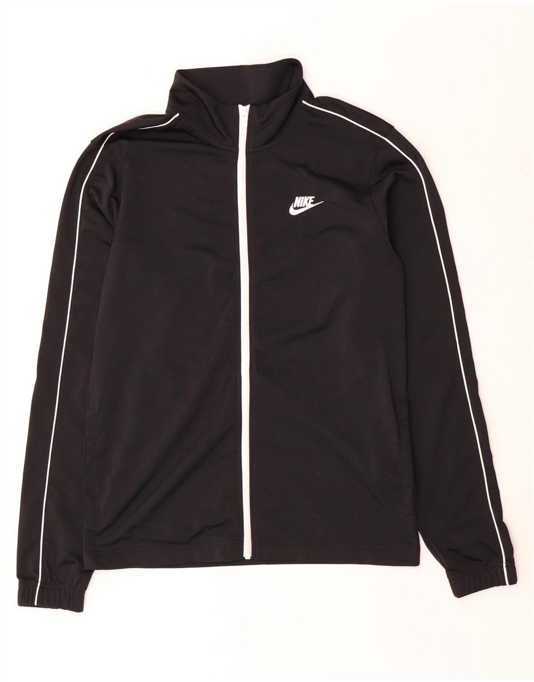 Giacca da ginnastica da donna NIKE UK 10 piccola in poliestere nero