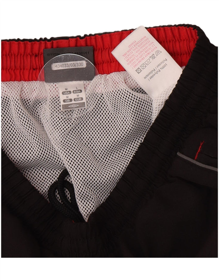 Pantaloncini da bagno grafici da uomo Umbro, poliestere color block medio nero
