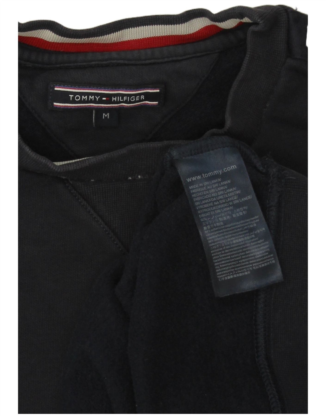 Felpa grafica da uomo Tommy Hilfiger Maglione medio in cotone blu navy