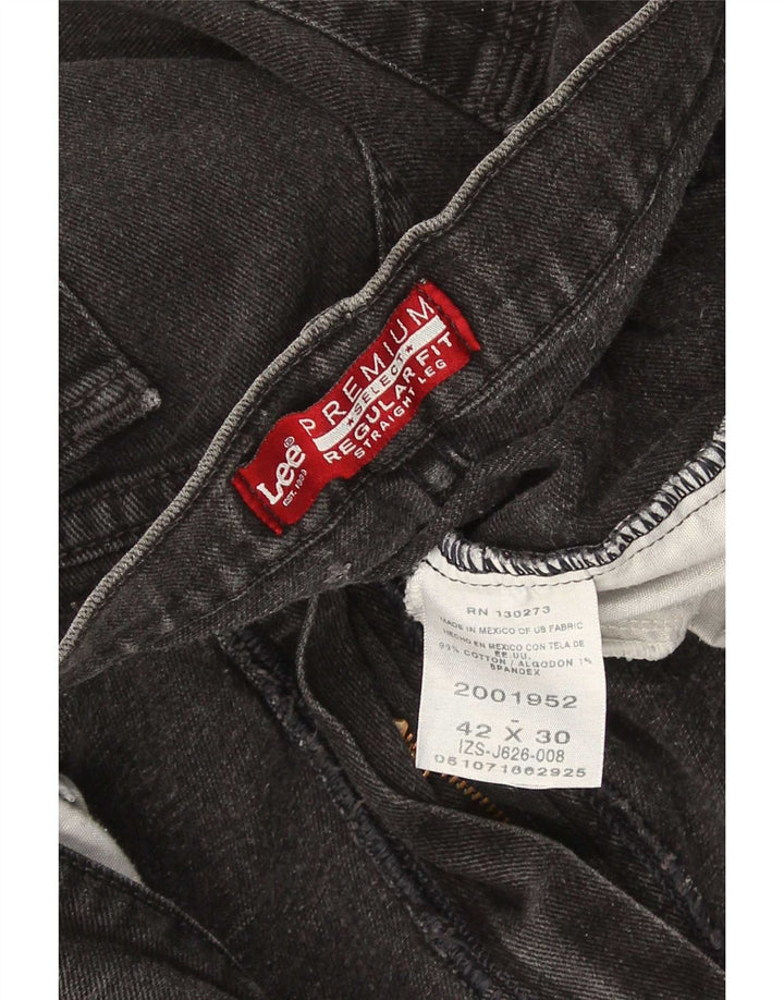 Jeans dritti Lee da uomo vestibilità regolare W42 L30 cotone nero