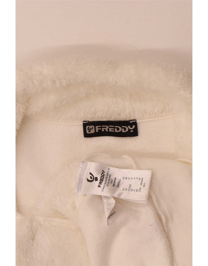 Giacca da tuta oversize con grafica da donna Freddy UK 10 piccola bianca