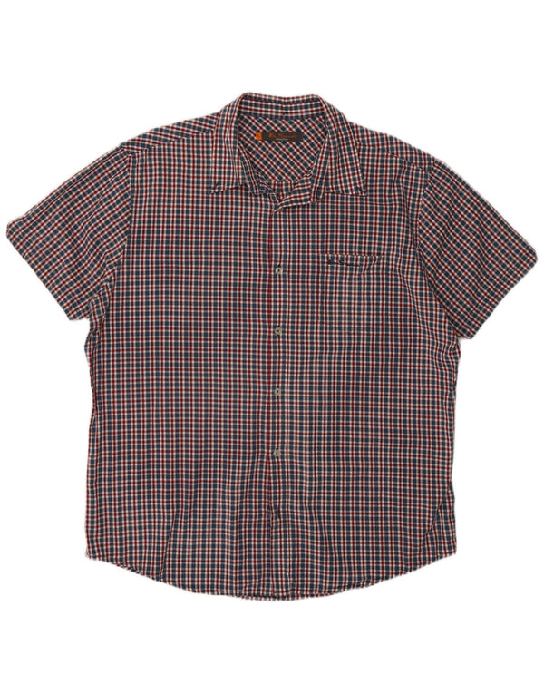 Camicia a maniche corte da uomo Ben Sherman XL in cotone a quadri multicolore