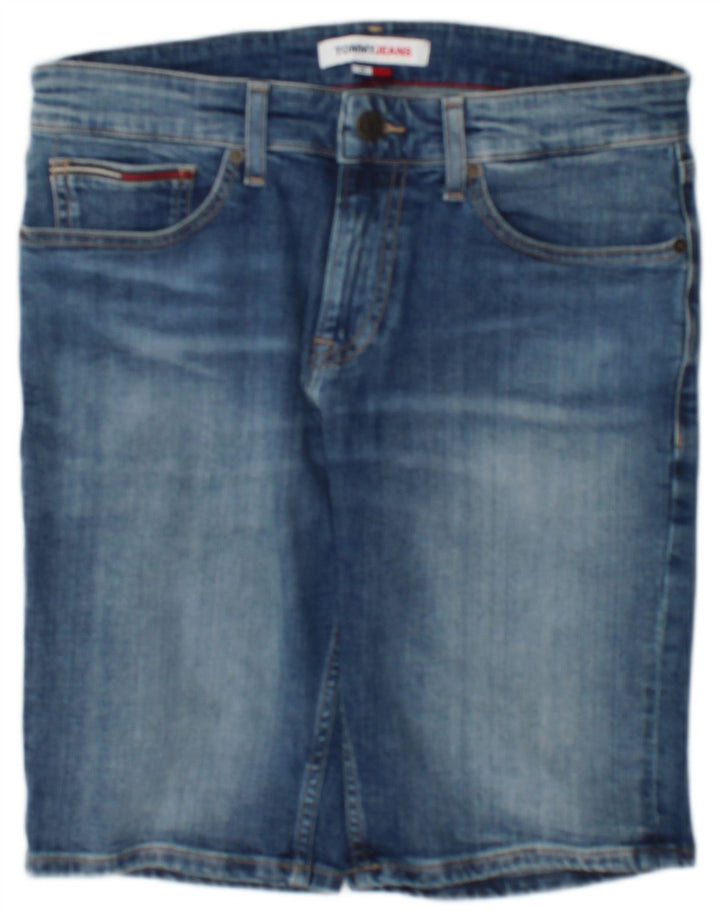 Pantaloncini di jeans da uomo Tommy Hilfiger W29 piccolo cotone blu