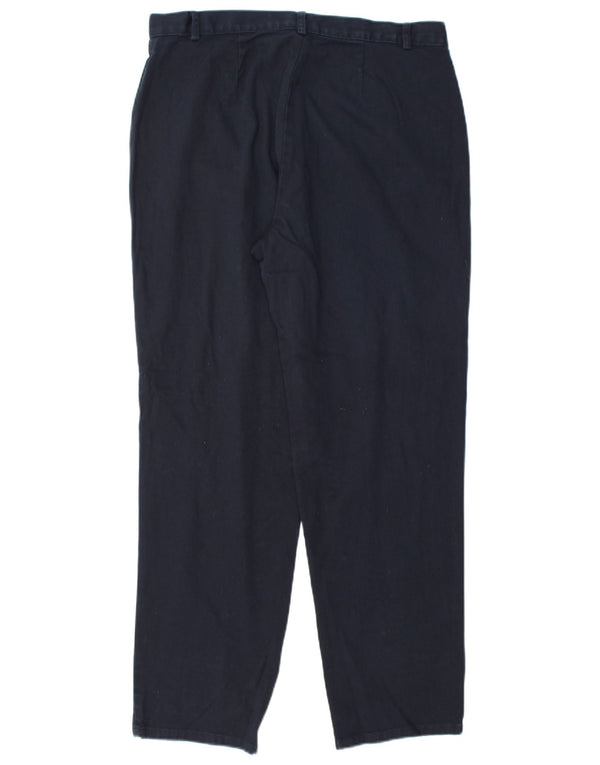 DOCKERS Pantaloni casual a vita alta da donna US 16 2XL W34 L30 Blu navy