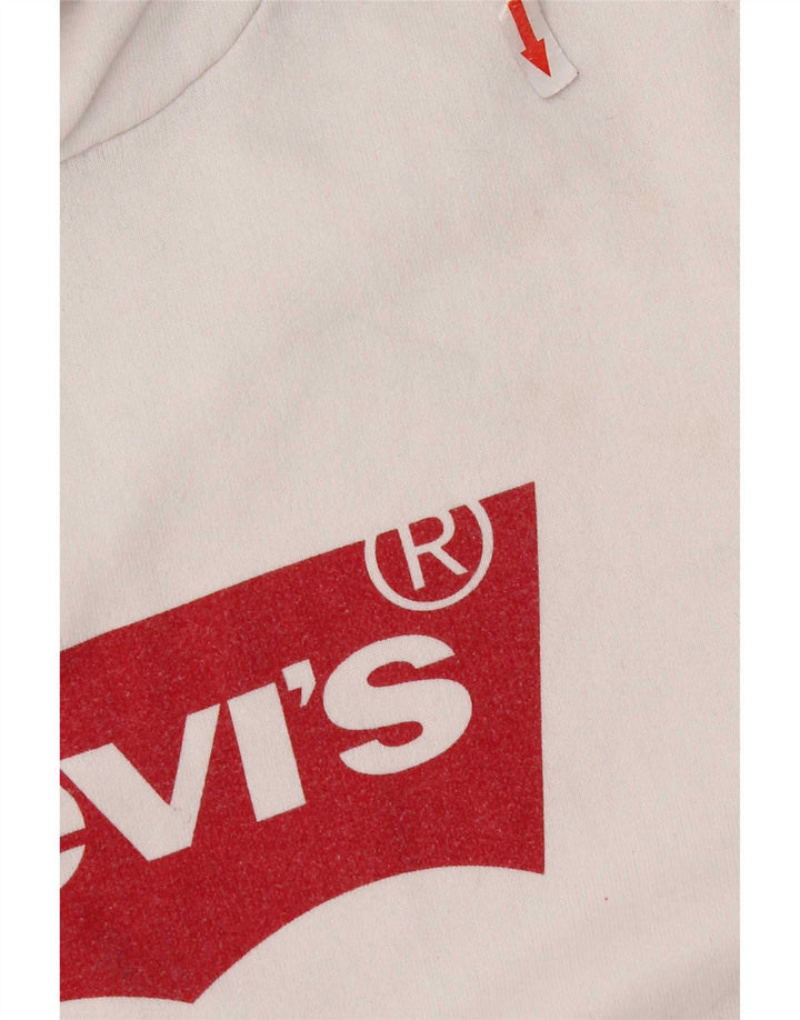 Maglione con cappuccio grafico da uomo Levi's grande in cotone bianco