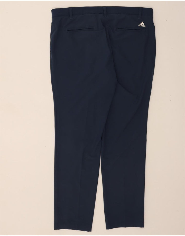 ADIDAS Mens Slim Chino Trousers W36 L32 Blue Polyester Vintage Adidas and Second-Hand Adidas from Messina Hembry 