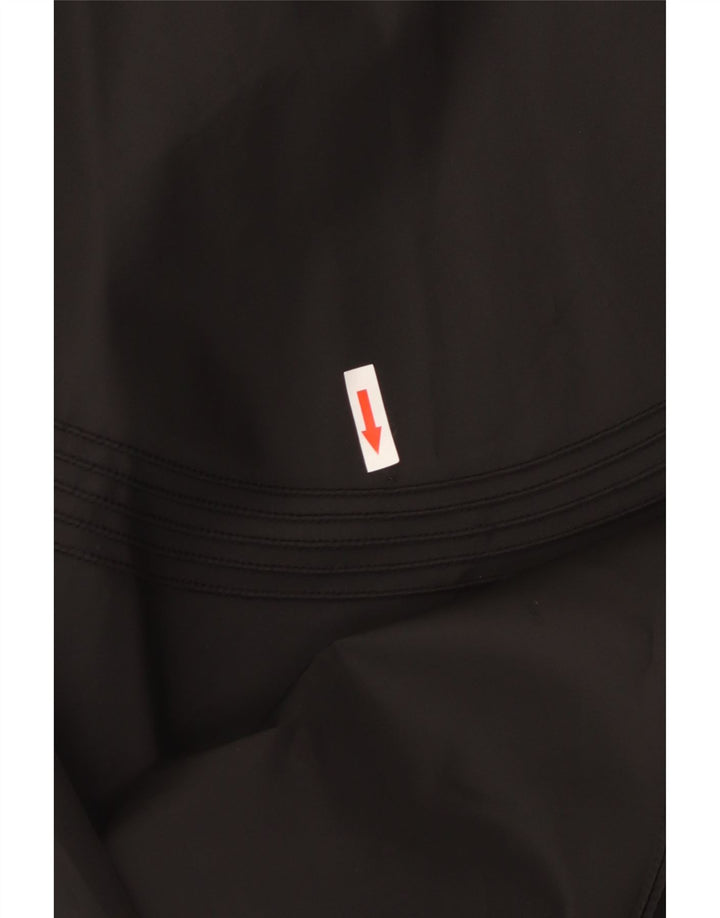 Gonna a trapezio a vita alta da donna VINTAGE W26 piccola nera