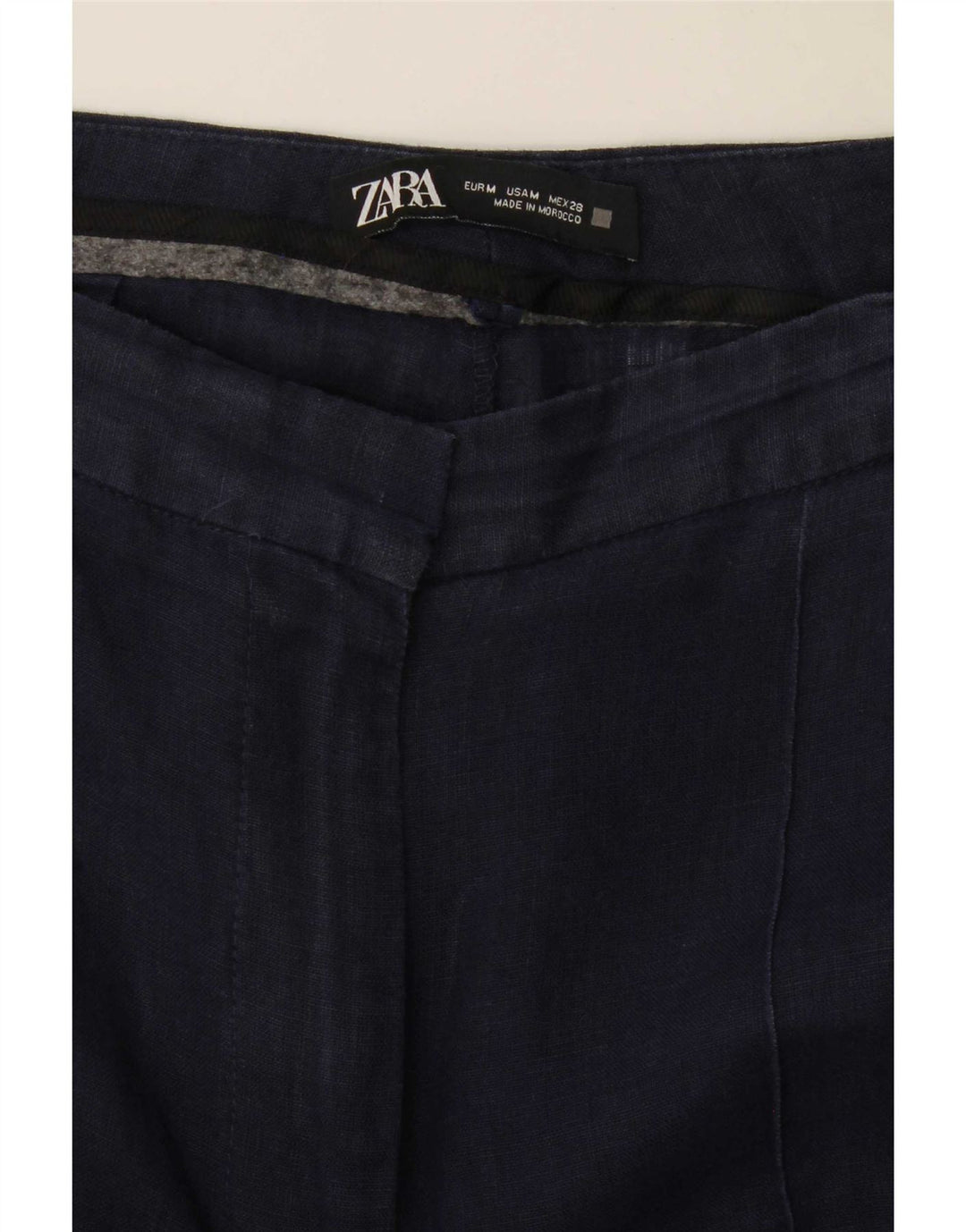 Pantaloni chino dritti da donna Zara medi W30 L31 blu navy
