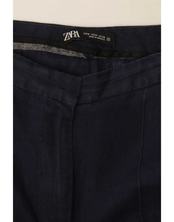 Pantaloni chino dritti da donna Zara medi W30 L31 blu navy