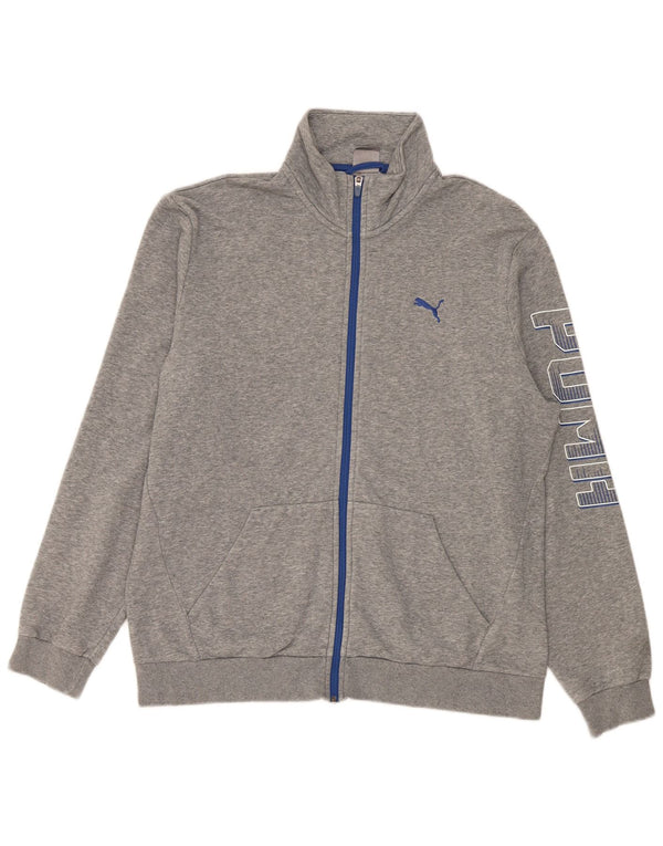 Giacca da ginnastica grafica da uomo Puma grande in cotone chiazzato grigio