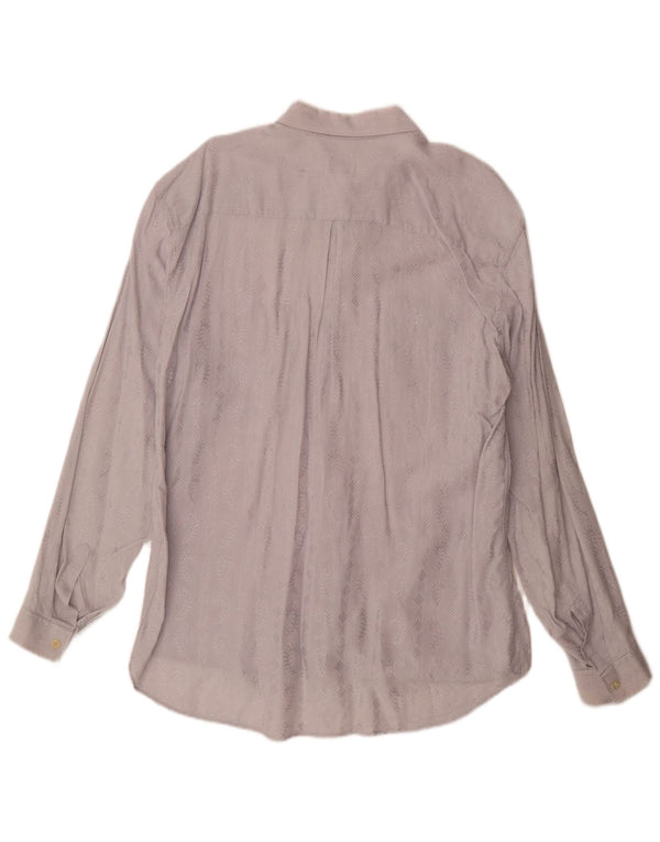 Camicia da uomo vintage XL in cotone floreale viola