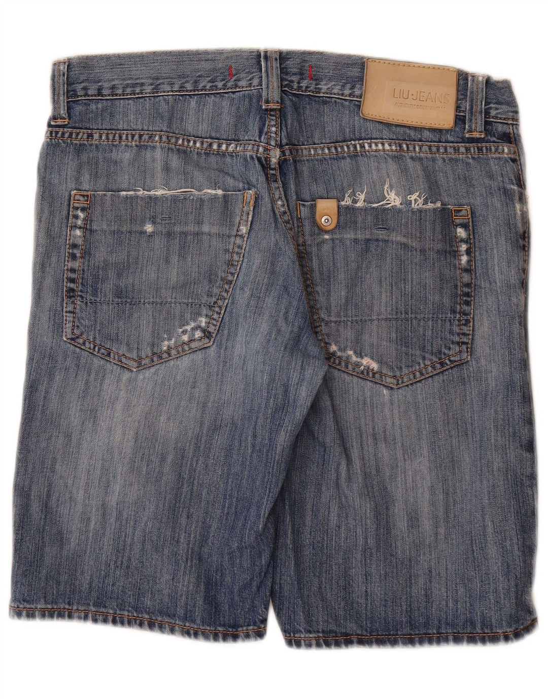 Pantaloncini di jeans invecchiati da uomo Liu Jo W32 cotone blu medio