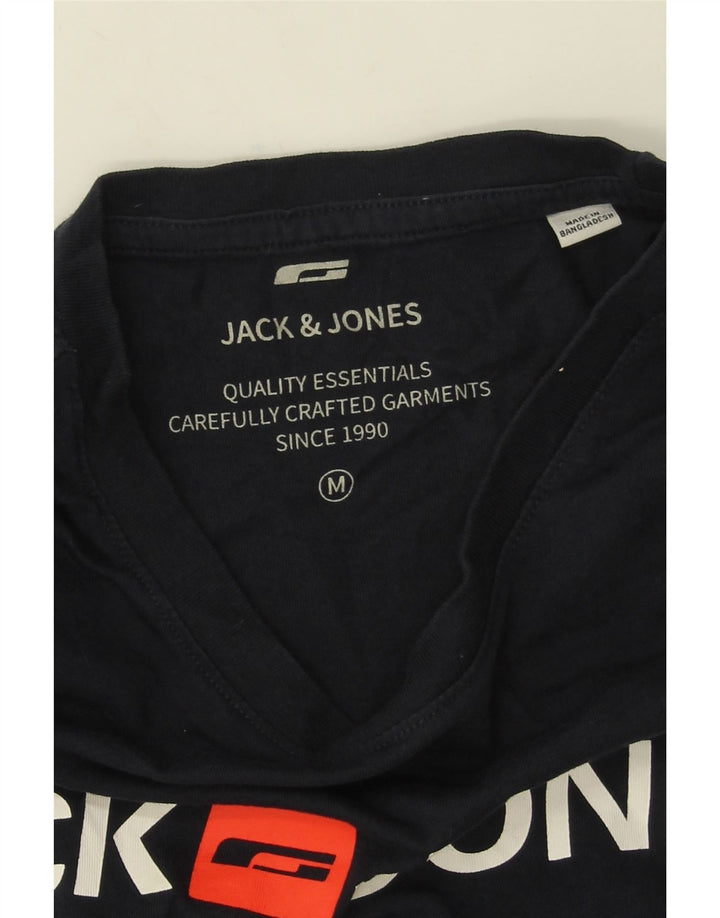 T-shirt grafica da uomo Jack & Jones Top in cotone blu navy medio
