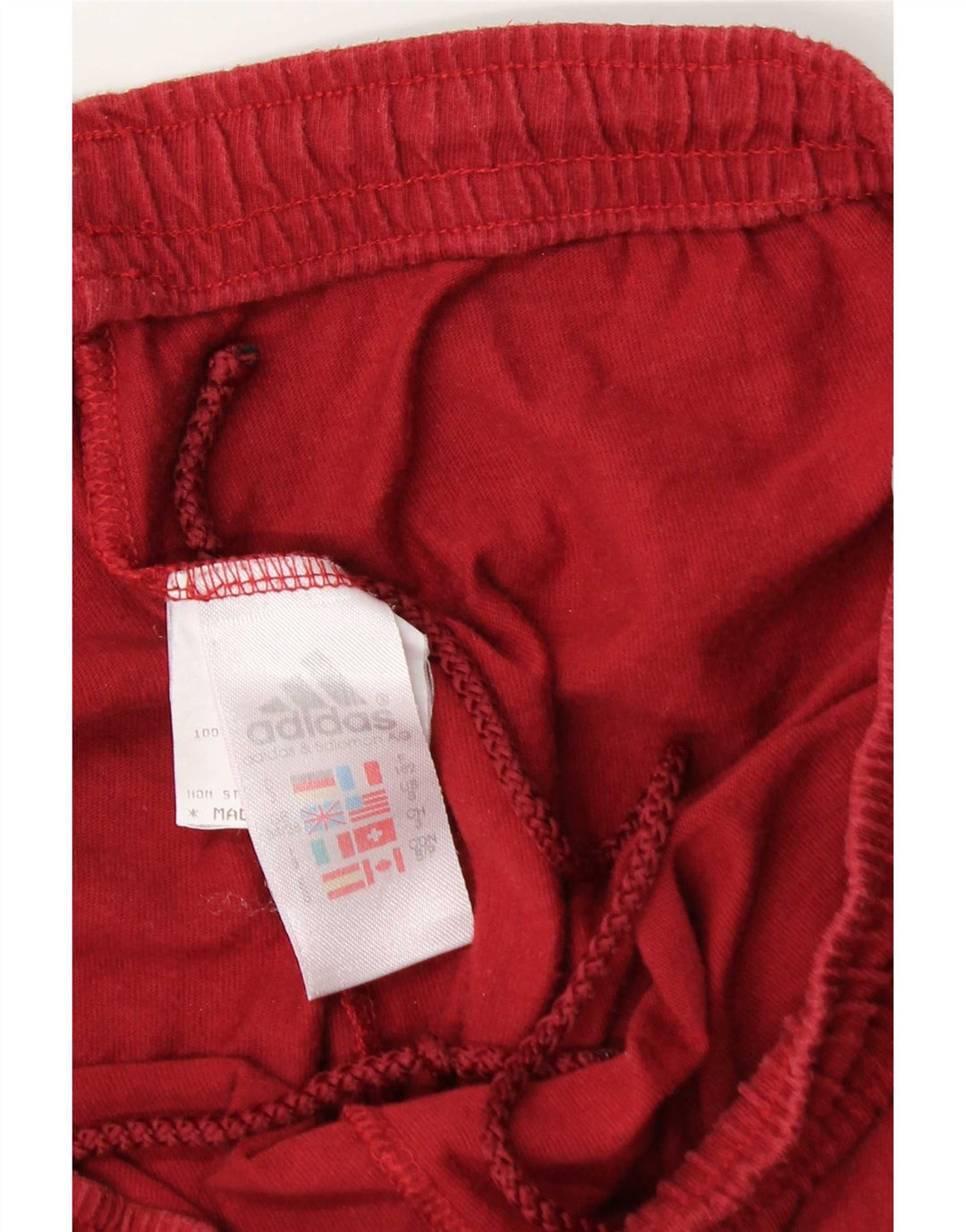 Pantaloni da tuta da uomo Adidas Small in cotone rosso
