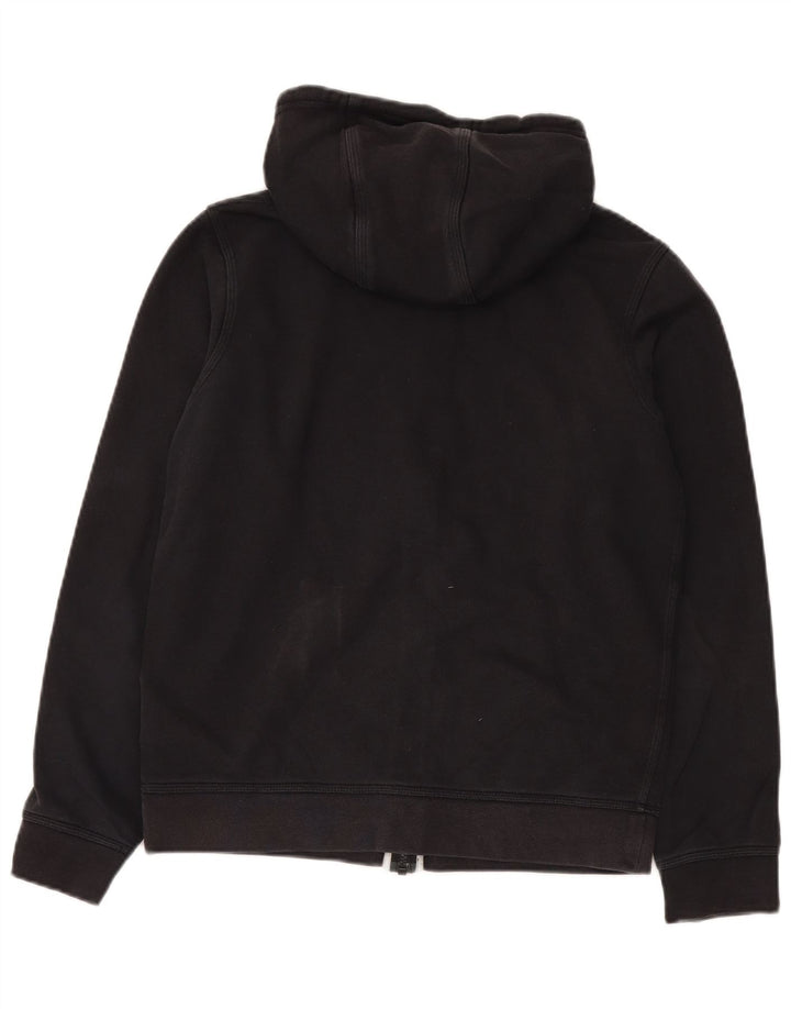 Felpa con cappuccio e zip Nike da uomo piccola in cotone nero