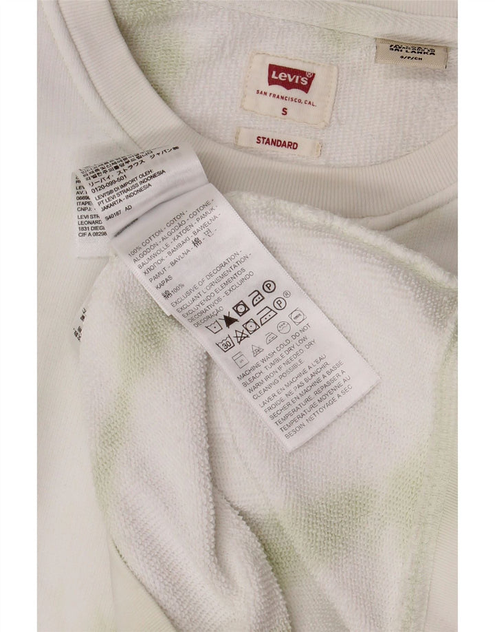 LEVI'S Felpa standard da uomo Maglione piccolo bianco in cotone tie-dye
