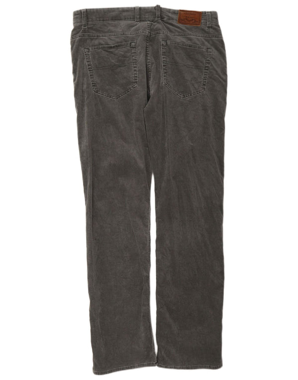 Gant Pantaloni da uomo Jason dritti vestibilità regolare in velluto a coste W38 L36 cotone grigio