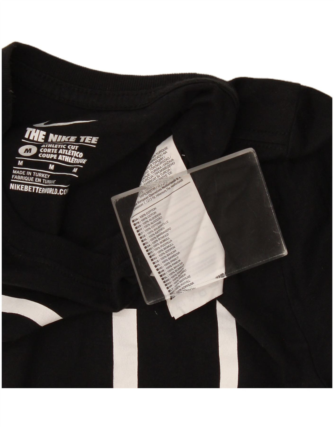 T-shirt grafica da uomo Nike Top in cotone nero medio