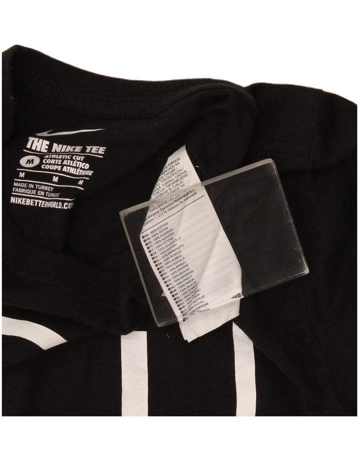 T-shirt grafica da uomo Nike Top in cotone nero medio