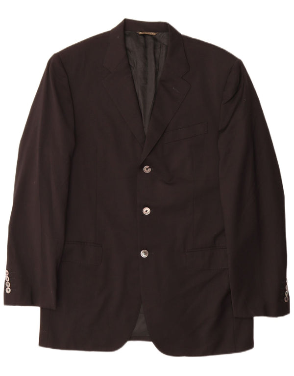Giacca blazer da uomo a 3 bottoni Cerruti 1881 IT 50 grande nera