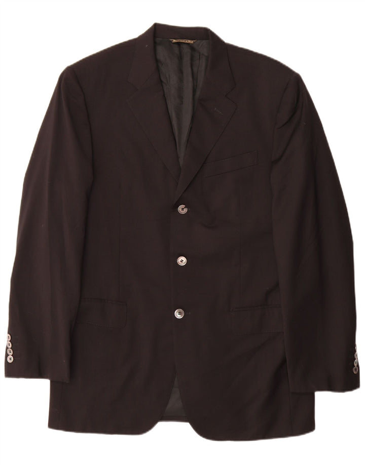 Giacca blazer da uomo a 3 bottoni Cerruti 1881 IT 50 grande nera