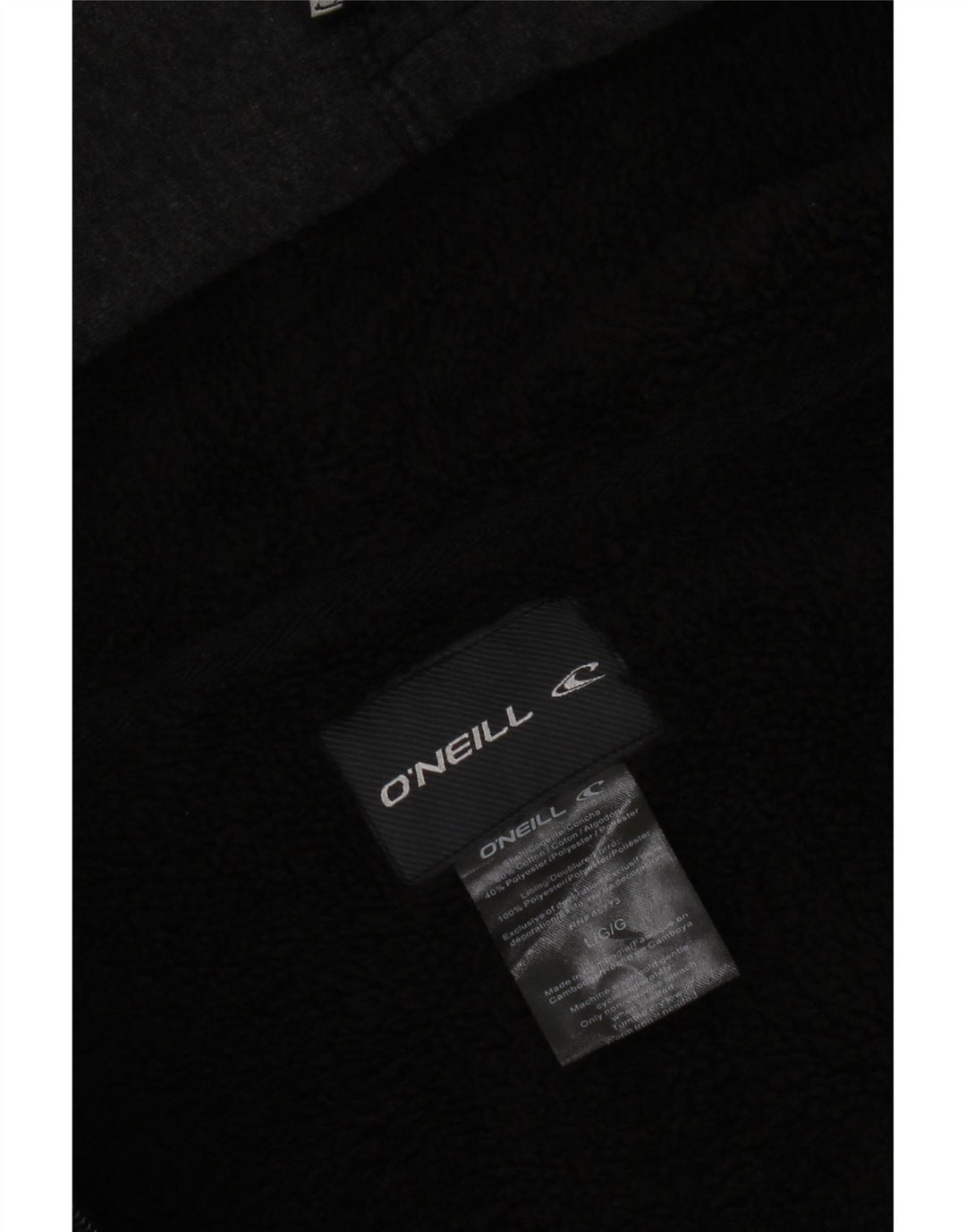 Maglione con cappuccio e zip da uomo O'Neill grande in cotone grigio