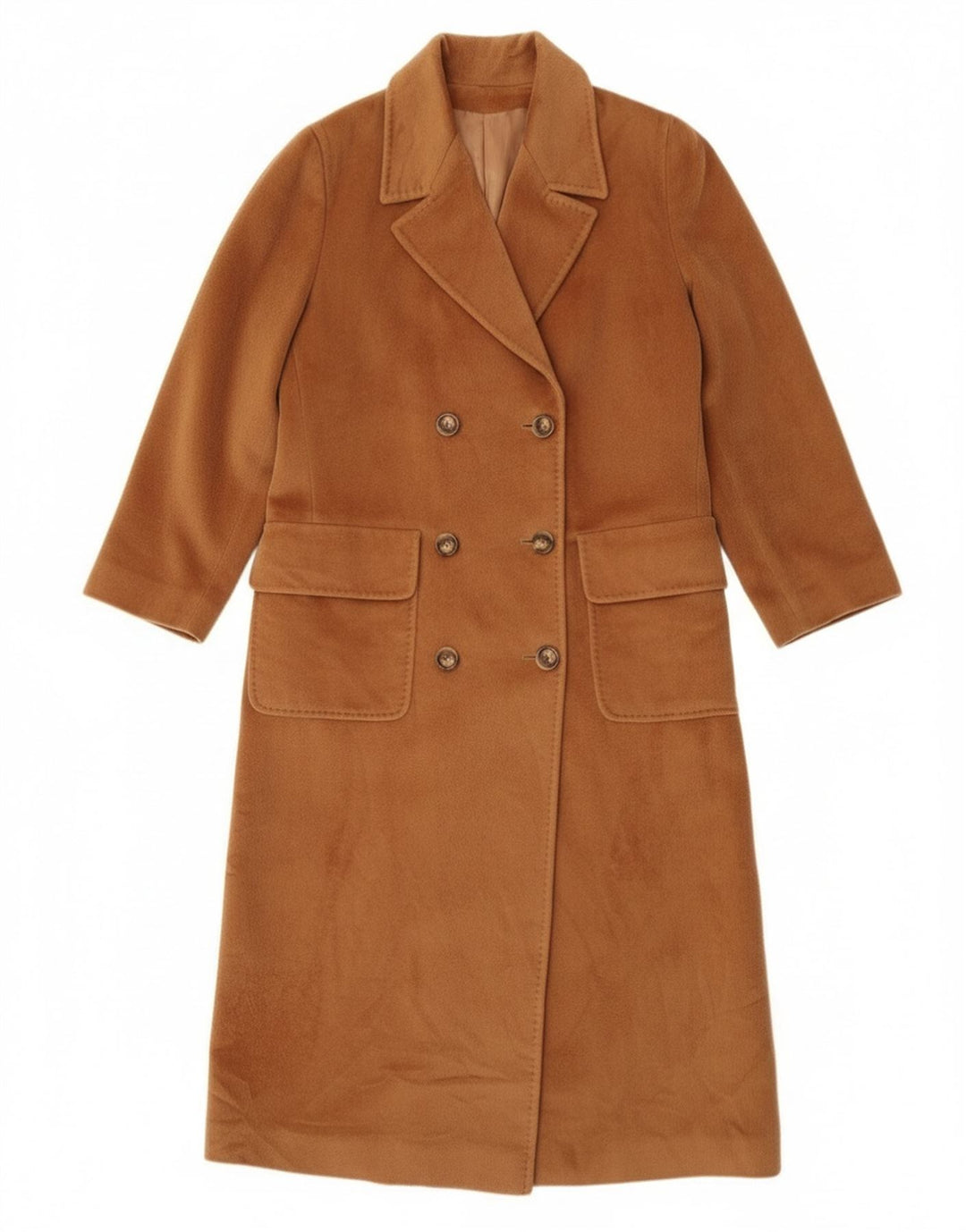 Cappotto doppiopetto da donna Piacenza UK 14 Large in lana marrone