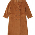Cappotto doppiopetto da donna Piacenza UK 14 Large in lana marrone