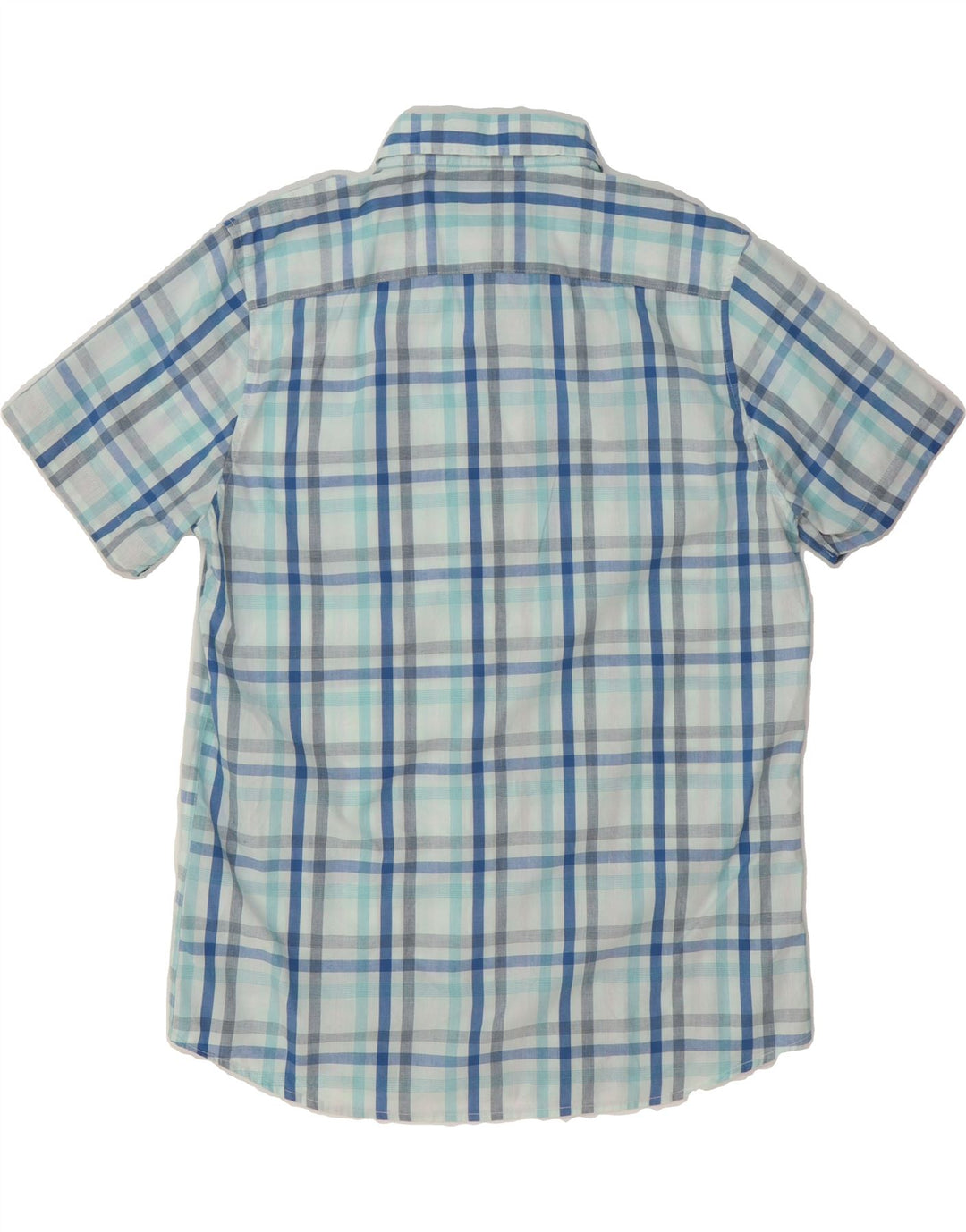 LEE Mens Regular Fit Short Sleeve Shirt Medium Blue Check Cotton Vintage Lee and Second-Hand Lee from Messina Hembry 