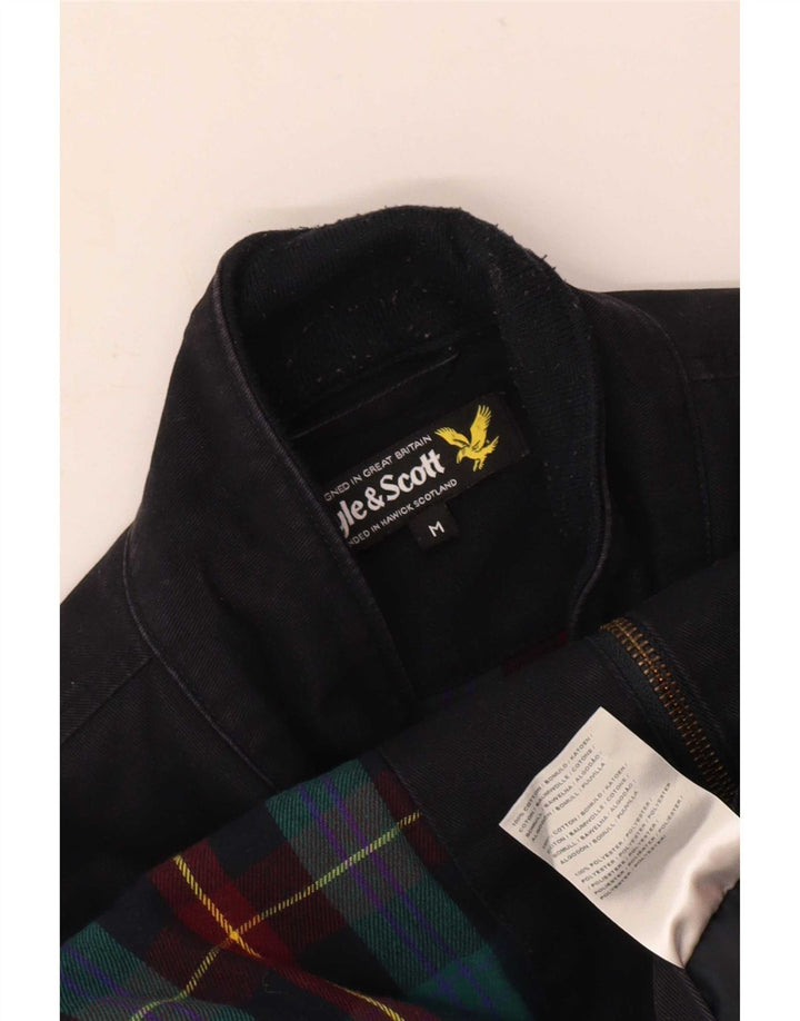 Giubbotto bomber da uomo Lyle & Scott UK 38 cotone blu navy medio