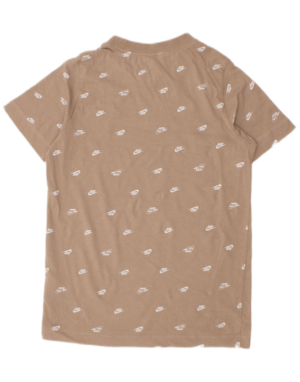 T-shirt grafica Nike da ragazzo, 8-9 anni, piccola, in cotone beige