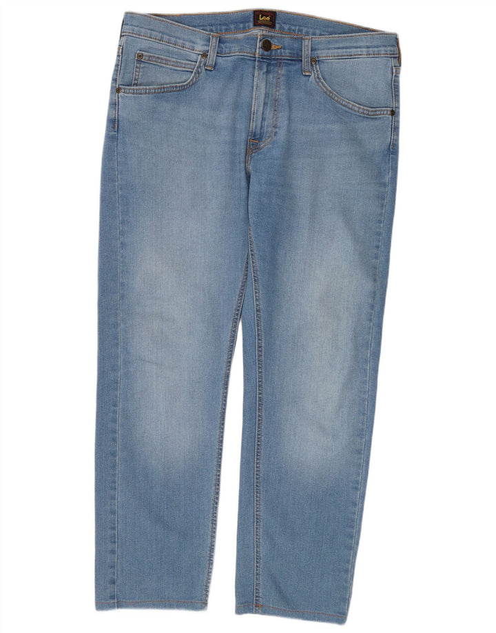 Jeans dritti Lee Daren Zip Fly da donna W33 L30 cotone blu