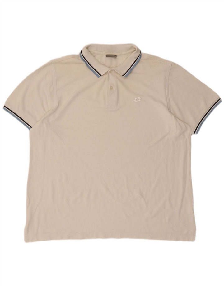 LOTTO Mens Polo Shirt Large White