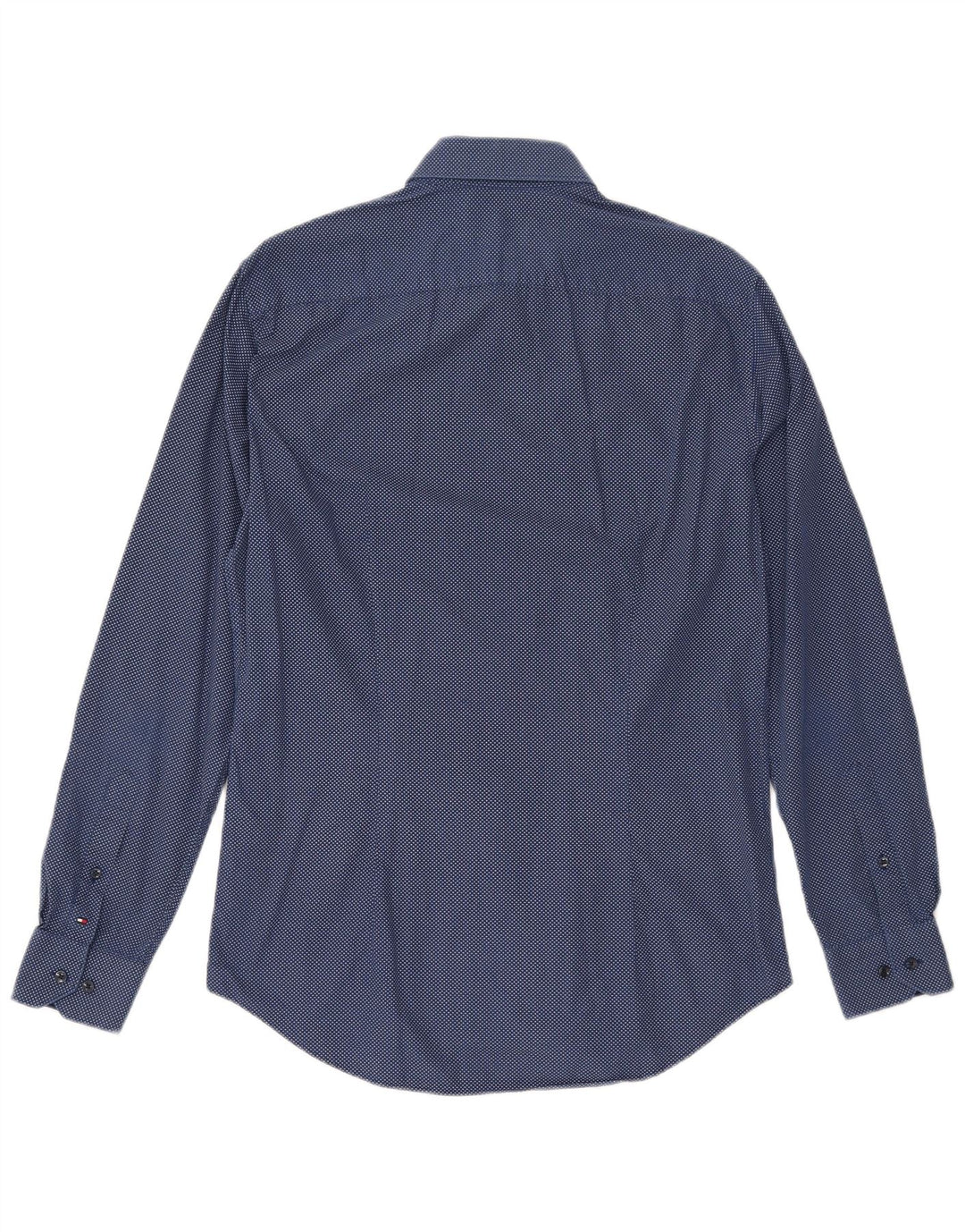 TOMMY HILFIGER Camicia da uomo con motivo astratto taglia 15 1/2 39 blu navy medio