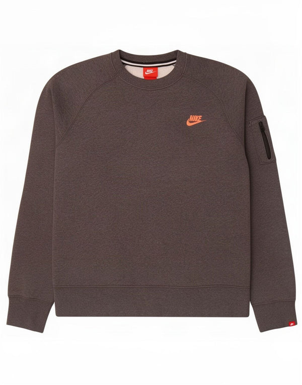 Felpa Nike Uomo Maglione Cotone Grigio Medio