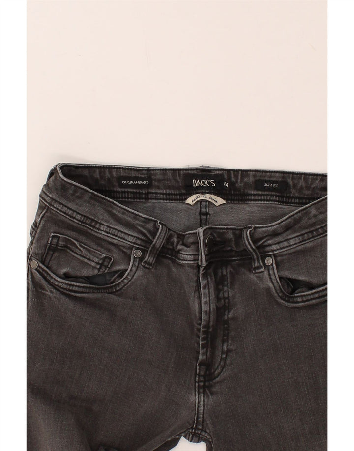 DACK'S Womens Slim Jeans IT 44 Medium W28 L30 Grey Cotton Vintage Dack's and Second-Hand Dack's from Messina Hembry 