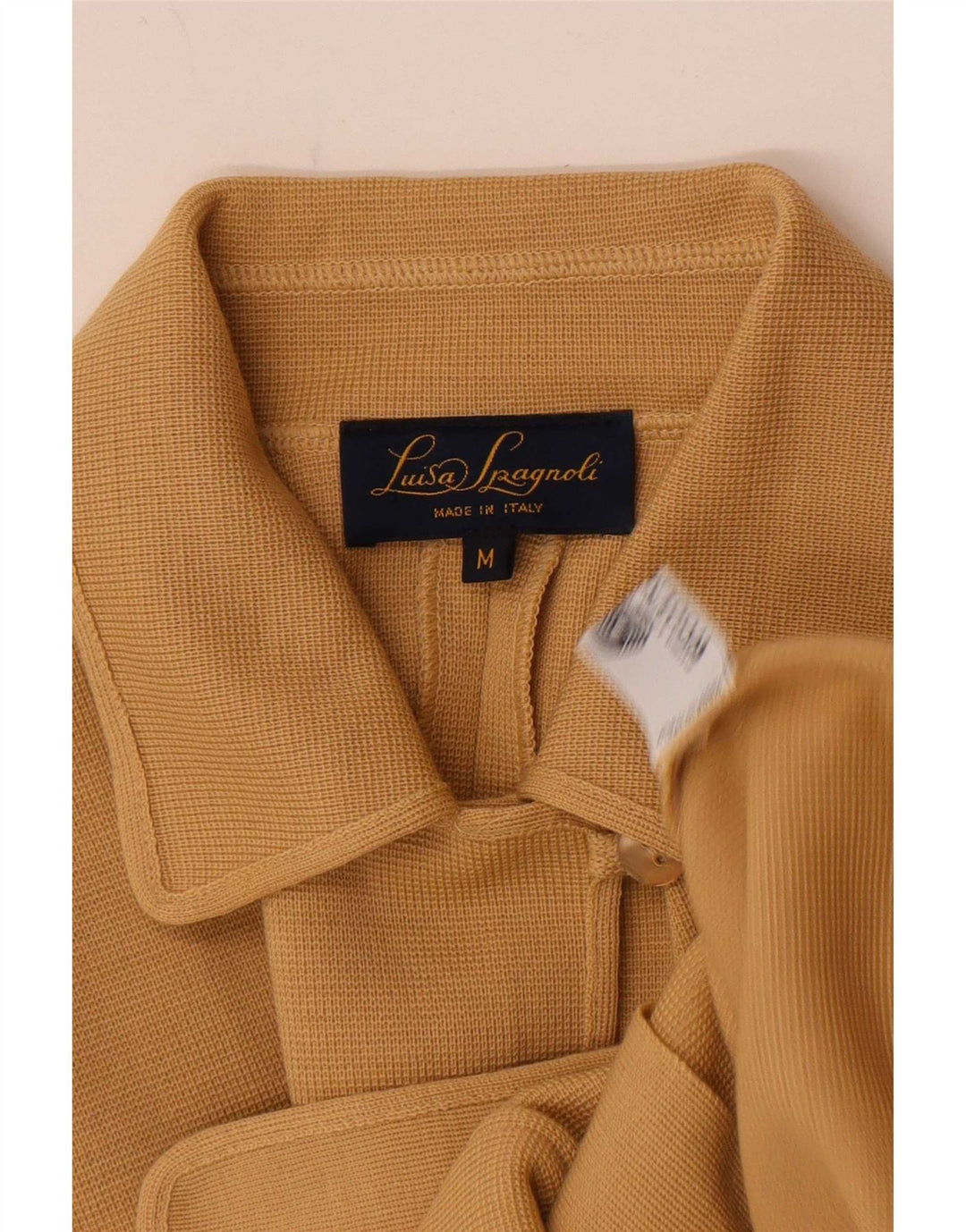 Maglione cardigan da donna Luisa Spagnoli UK 14 Lana beige medio