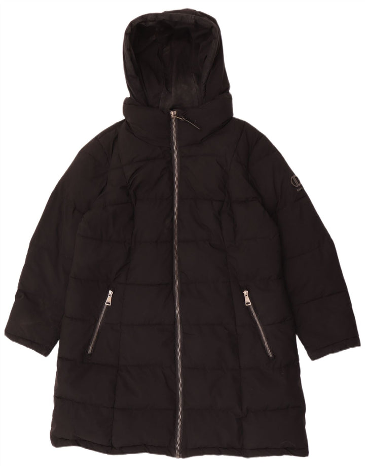 Cappotto imbottito con cappuccio da donna Dkny UK 18 XL poliestere nero