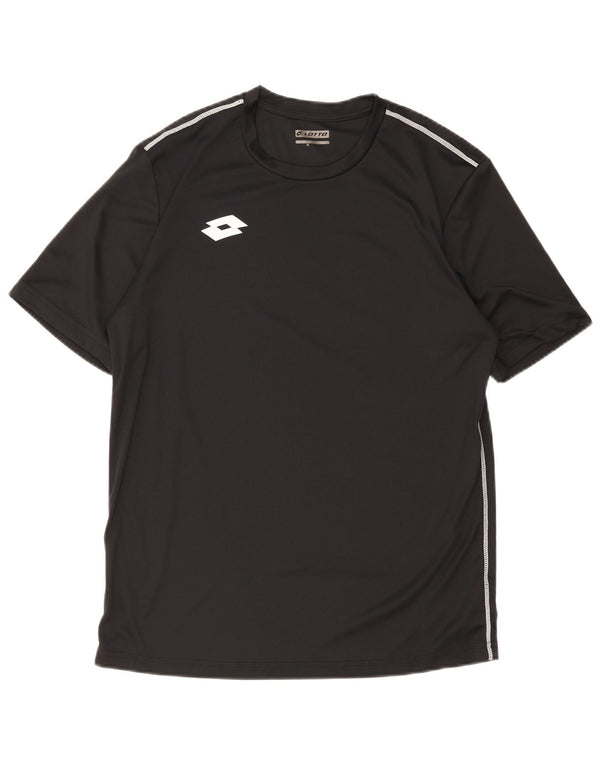 T-shirt da uomo Lotto Top Large in poliestere nero